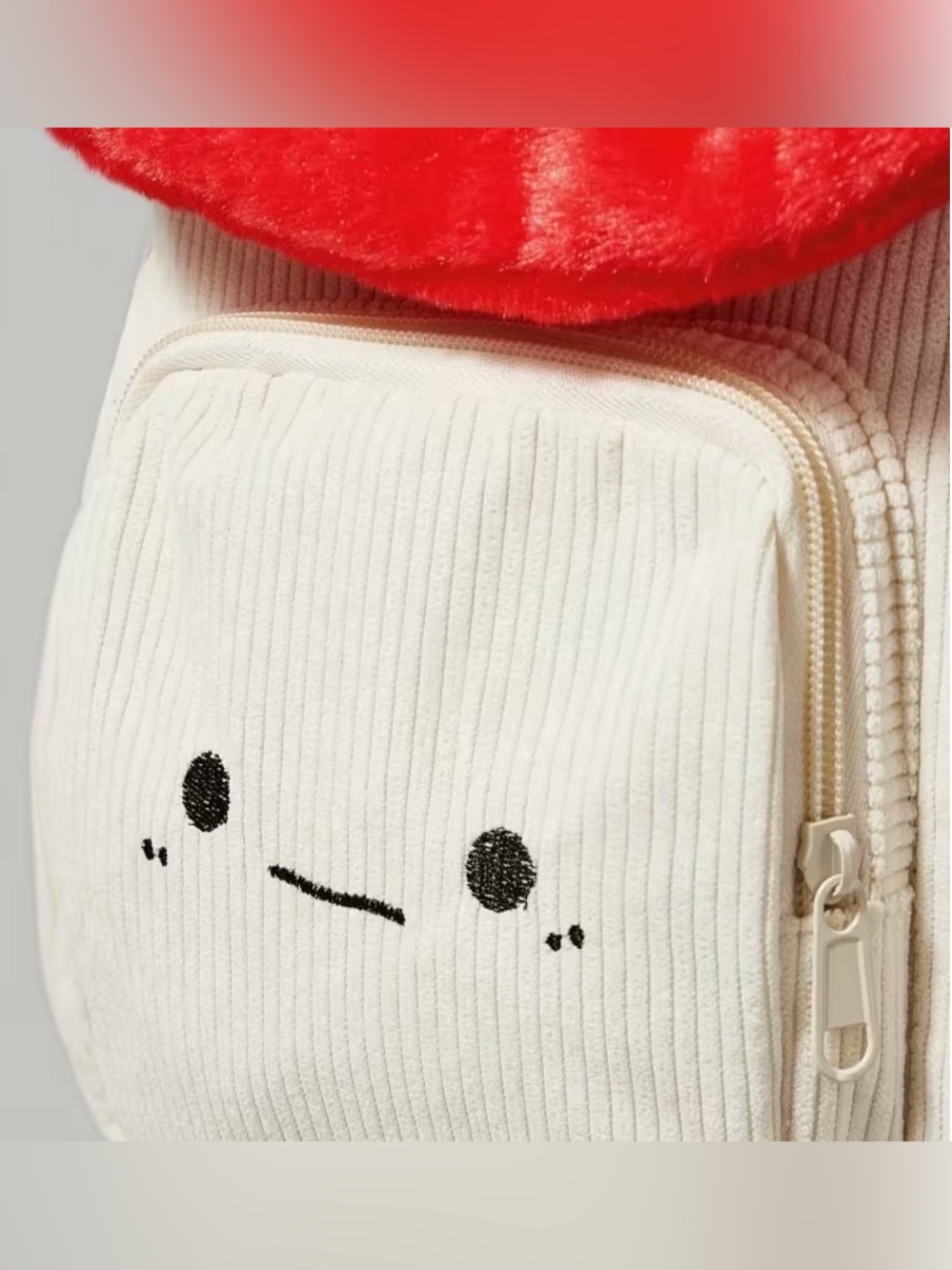 Mushroom Backpack Purse Plush - Picture 3 of 6